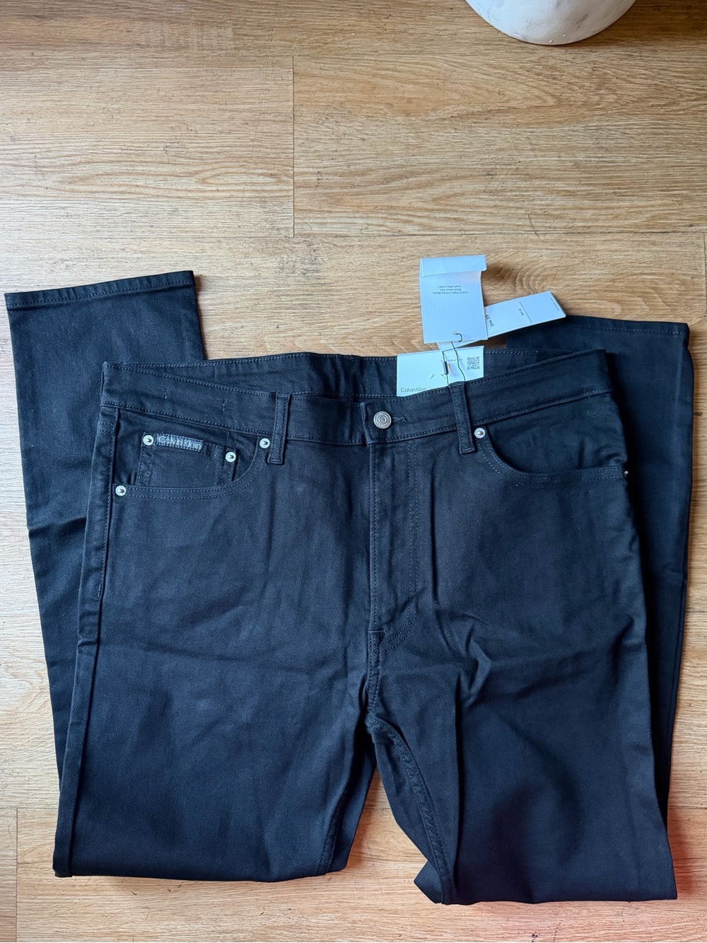 Calvin Klein Jeans Men's Straight Black Jeans